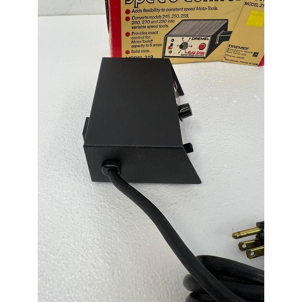 Dremel Model 219 Table Top Speed Control for Moto-Tools Vintage NOS Variable Box - Picture 3 of 10